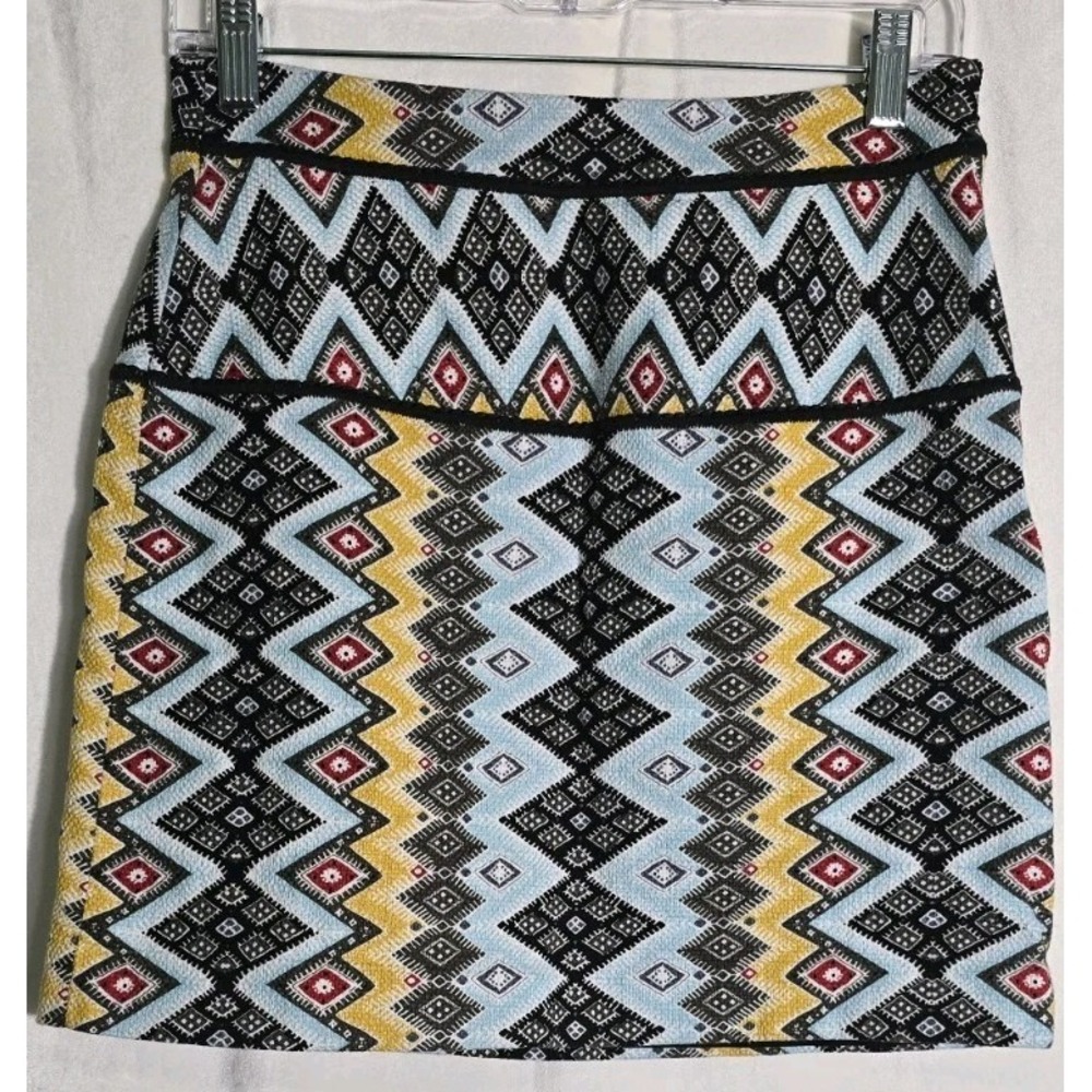 LOFT Multicolor Aztec Mini Skirt -‎ Women's Sz 2P NWOT